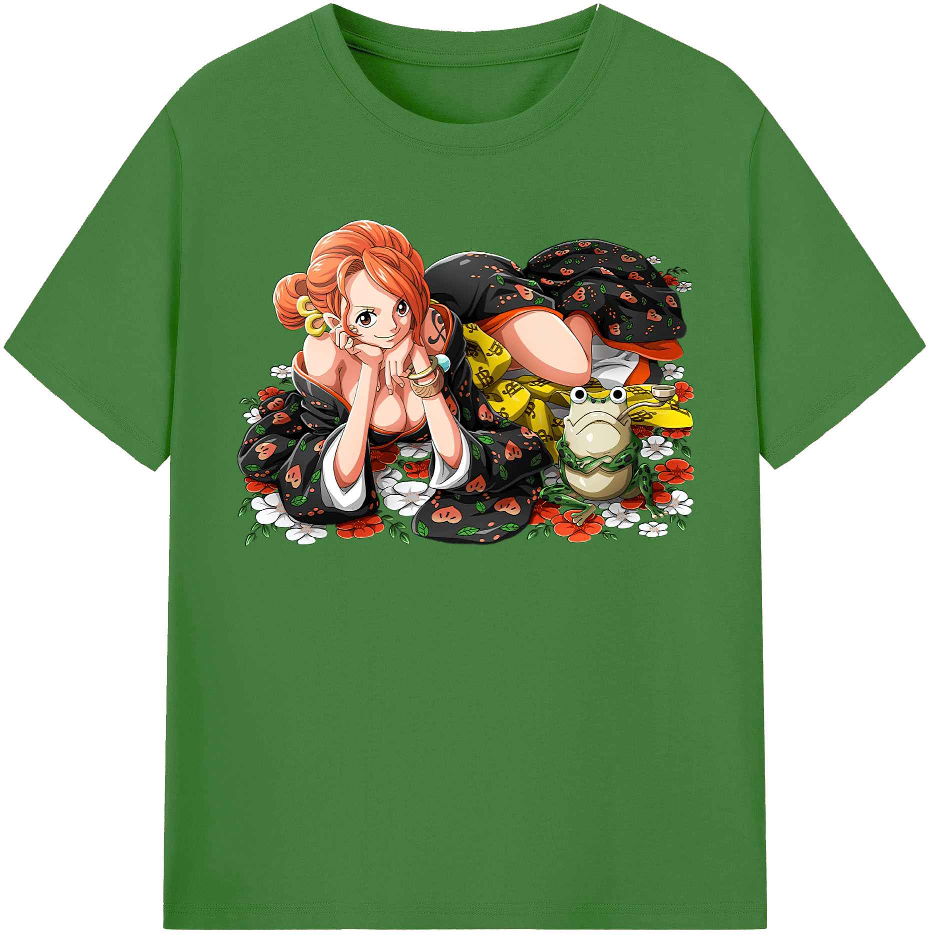 （画像用） ワンピース ナミ ONE PIECE Nami レディースカジュアルプリントTシャツ（綿100％）